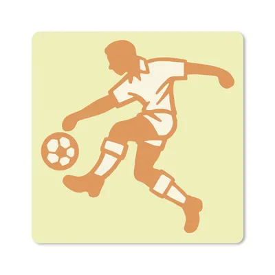 Obrázek produktu pro Podložka pod myš - Ilustrace člověka, který hraje fotbal - Chlapci - Dívky - Děti - 20x20cm - Podložka pod myš