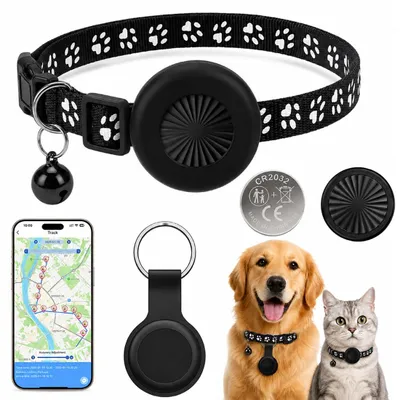 GPS-Tracker-Halsband für Haustiere, IP67, 7-Tage-Historie
