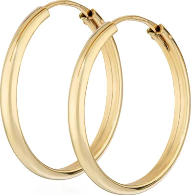 Produktbild von Paar Creolen 333 Gelb Gold 8 Karat 21mm Damen Goldohrringe Rund Ohrschmuck