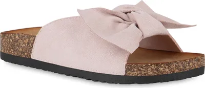 Produktbild von VAN HILL Damen Pantoletten Sandalen Bequeme Schleifen Schuhe 841203, Farbe: Rosa, Größe: 40
