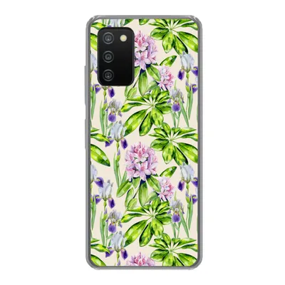 Produktbild von MuchoWow® Handyhülle Schutzhülle Hülle für Samsung Galaxy A03s Hortensie - Blatt - Blüte Silikon Softcase Handy Hülle - Schutz