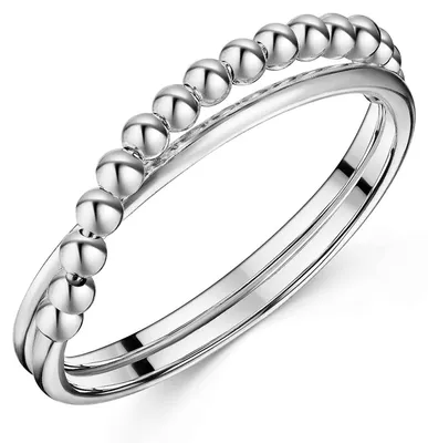 Produktbild von MATERIA by Matthias Wagner Ring mit Kugeln 925 Silber Größen 51 54 57 59 62 in Schmucketui SR-54