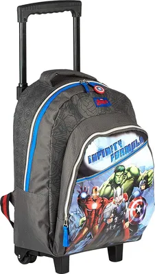 Produktbild von Avengers Rucksack-Trolley Schulrucksack Tornister Kinderrucksack mit ausziehbarer Stange