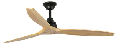 Obrázek produktu pro Stropní ventilátor Modern, matná černá barva - 152 cm - 6 rychlostí - kov a dřevo - dálkové ovládání - pro vnitřní použití