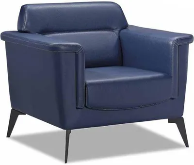 Produktbild von Wohnzimmer Sessel 1 Sitzer Moderne Design Elegantes Möbel Blau Luxus