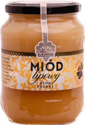Zdjęcie produktu dla Miód lipowy duży 700ml/1kg - Schronisko Bukowina