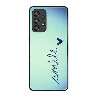Produktbild von König Design Hülle kompatibel mit Samsung Galaxy A33 5G Kunststoff Soft Handyhülle - Handy Case Smile Blau