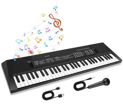 61-Tasten-Keyboard für Kinder mit Mikrofon, tragbar, Lernspielzeug