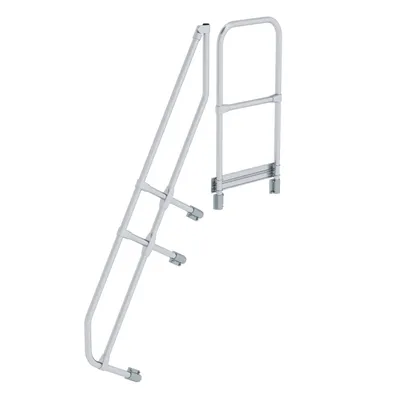 Produktbild von Günzburger Steigtechnik zweiter Handlauf für Treppe mit Plattform 60° mit 6 Stufen - 600586