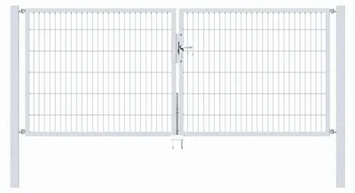 Produktbild von Alberts Doppeltor Flexo mit Zubehör, zum Einbetonieren, feuerverzinkt, Breite 300 cm, Höhe 120 cm