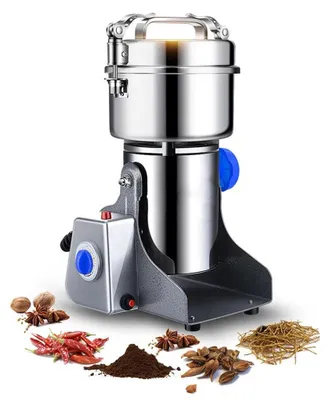Produktbild von Elektrische Getreide- und Gewürzmühle 800 g - Kaffeemühle - 304 Edelstahl - Hochgeschwindigkeit - Für Kaffee, Kräuter, trockene Lebensmittel