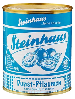 Produktbild von Steinhaus Dunst Pflaumen feine Früchte Pflaumen im Wasser 850ml