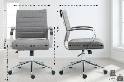 Produktbild von Bürostuhl HLO-CP166 Stoff grau