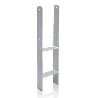Produktbild von Wolketon H-Anker 121 mm Pfostenanker Pfostenschuhe Feuerverzinkt fuer Carport verzinkter Pfostentraeger fuer Kanthoelzer 12x12 cm (Ohne Schrauben)