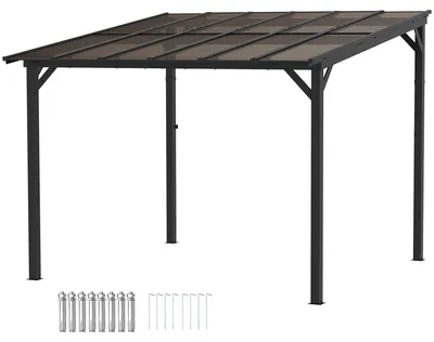 Produktbild von Outsunny Pergola Pavillon ca. 3x3m, Wasserdicht, Stabil, Winterfest Metall