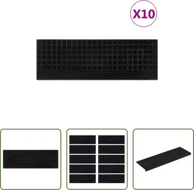Obrázek produktu pro The Living Store Rohožky 10 ks 25x75 cm gumové