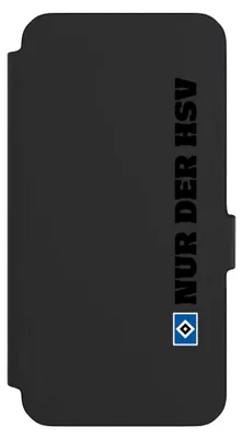 Produktbild von NIVOCASE Klapphülle für Samsung Galaxy A56 5G  Handyhülle aus Kunst Leder NIVOflip schwarz HSV Hamburger SV transparent