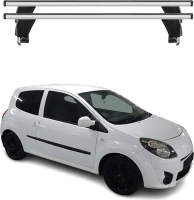 Image de Menabo Barres de toit Transversales pour Renault Twingo II 2007-2013 Alu Gris