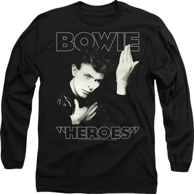 Image de David Bowie - "Heroes Cover" T-shirt homme/femme unie TV9362 (XXL) (Noir)