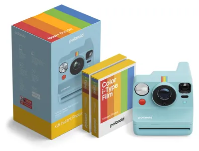 Produktbild von Polaroid - SofortbildKamera - Now+ Gen3 - Artic Blue + Color Film Bundle (16 Pho