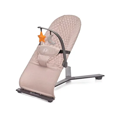 Produktbild von Kinderkraft MIMI Babyliege faltbar leicht verstellbar mit Spielzeugen 3‑stufige Lehne Beige