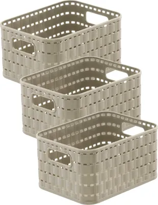 Produktbild von 3er Set Korb A6 2 l COUNTRY, Farbe:Cappuccino
