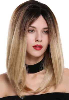 Produktbild von WIG ME UP Perücke Lang Glatt Lace-Front Teil-Mono Ombre Dunkelbraun Blond DW2553A-MF-44-Y-SC1911