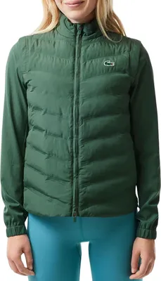 Produktbild von Lacoste Damen Jacke grün wasserabweisend mit Stehkragen leicht gepolstert