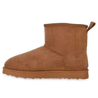 Produktbild von VAN HILL Damen Warm Gefütterte Winter Boots Bequeme Profil-Sohle Schuhe 841455, Farbe: Hellbraun, Größe: 40