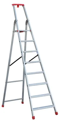 Produktbild von Stehleiter Eurostep Podestleiter PRO Mod. 870 in Alu - Stufenanzahl: 8, Arbeitshöhe: 3,63 m