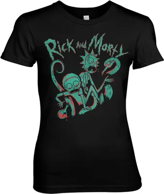 Produktbild von Rick And Morty Duotone Girly Tee - Small - Black
