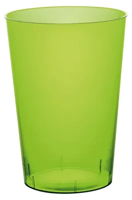 Produktbild von 900 Mehrweg Becher grün transparent Plastikbecher 230ml Wiederverwendbar bunt