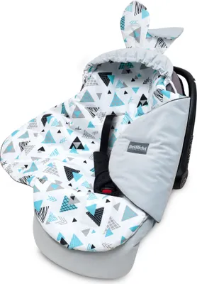 Produktbild von Bellochi Universal Baby Einschlagdecke für Babyschale und Autositz Kinderwagendecke Fußsäck aus Baumwolle und Samt z.B. passend für Maxi-Cosi, Römer, Cybex - TRESOR