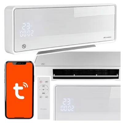 Produktbild von MalTec Luftschleier Wandheizlüfter mit Fernbedienung Heizkörper Energieeffizient Timer 2000 W Weiss