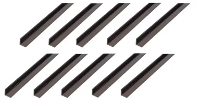 Immagine prodotto di Profilo angolare Alberts 10 x, PVC, nero, 15 x 15 x 1 mm, lunghezza 1 m