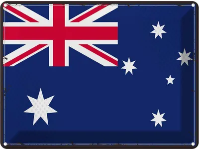 Produktbild von vianmo Blechschild 30x40 cm Australien Retro Australia Flagge Fahne Wappen