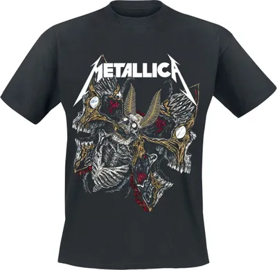Image de T-shirt Metallica Skull Moth Black M