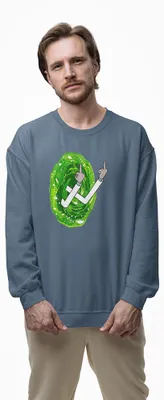 Produktbild von D&B Design Uni Pullover SWMO00051 Rick And Morty IndigoBlau-Größe S