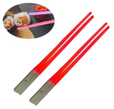 Produktbild von Wiederverwendbare Essstäbchen für Sushi, 2 Paar, rot