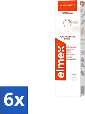 Immagine prodotto di Elmex Dentifricio Anti-Carie Originale 75 ml - Confezione risparmio - 6 pezzi
