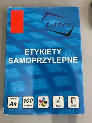 Zdjęcie produktu dla Czerwone samoprzylepne etykiety Labes 105 x 297 mm Idealne do porządkowania