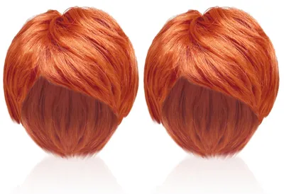 Imagen del producto de Pelucas para hombres 2 piezas - Peluca corta naranja - Fibras sintéticas - Accesorios de disfraz - Fiesta/Carnaval - Estilo único - Peluca de disfraz