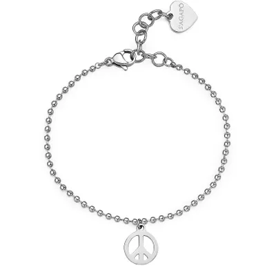 Produktbild von Peace Smile SSM012 zeitloses Stahlarmband