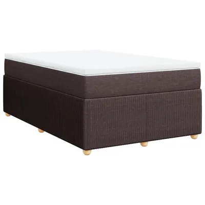 Produktbild von Boxspringbett mit Matratze Dunkelbraun 120x190 cm Stoff