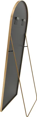 Image de CDGlobal Miroir de corps entier en arc, 162X53cm Grand miroir de sol pleine longueur, miroir sur pied bombé, miroir mural dans la chambre à coucher,dressing, (or)