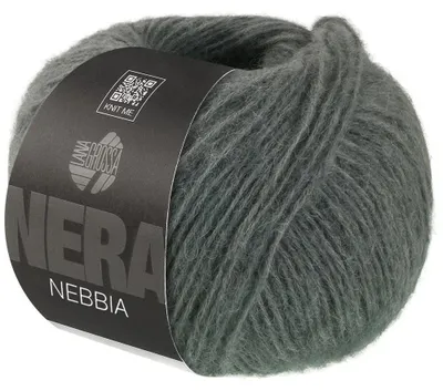Produktbild von Lana Grossa NEBBIA (NERA) 50 g Zarte Netzgarnstruktur aus Wolle 170 m Farbe 007 - Dunkelgrau
