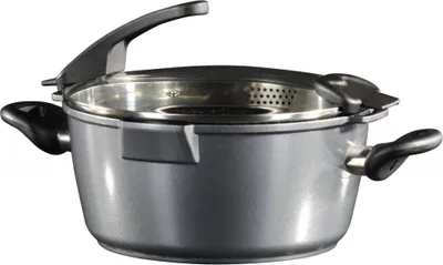 Produktbild von Stoneline Future 14274 Kochtopf inkl. Deckel, Gusseisen/Gussaluminium, 24 cm Durchmesser, Induktionsherd-geeignet, Antihaftbeschichtung