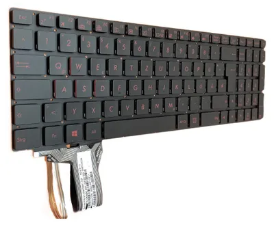 Produktbild von DEUTSCHE - Tastatur Keyboard Ohne Rahmen mit Beleuchtung kompatibel für P/N: 0KNB0-662BUK00