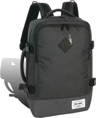 Produktbild von Bestway dunkelgrauer Tagesrucksack Bordgepäck Businessrucksack uni Flugbegleiter D2ORI103S