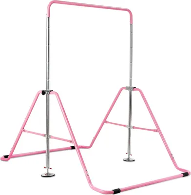 Image de Barre de gymnastique rose réglable pour enfants, 90-130 cm